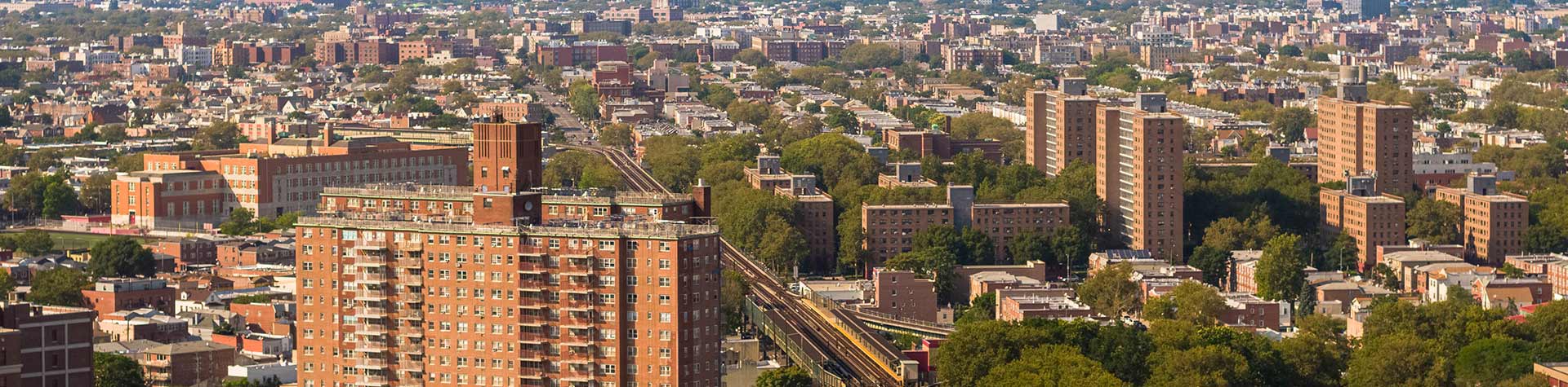A view from above of affordable housing near New York City.