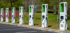 Electric vehicle charging stations.